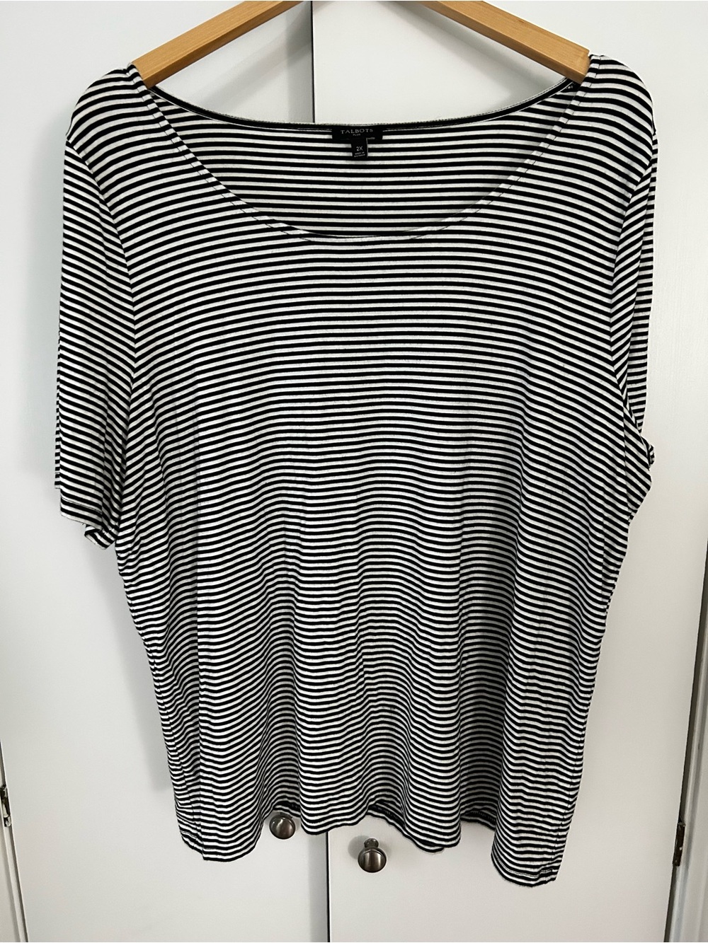Talbots Striped Short Sleeve Shirt